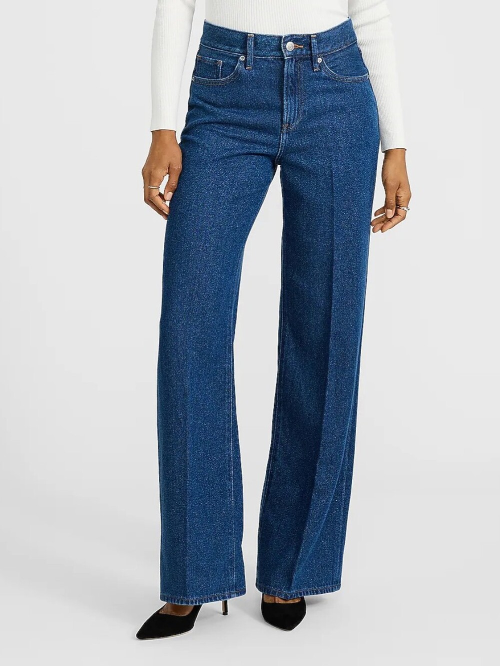 Express Wide-Leg Jeans in Dark Wash